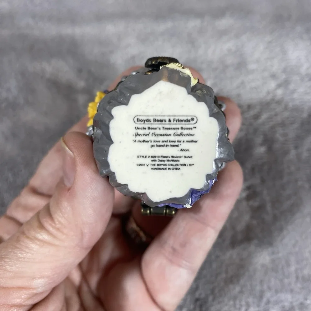 Boyd's Bears Treasure Box Trinket Floras Bloomin Daisy McNibble Mothers Day Gift